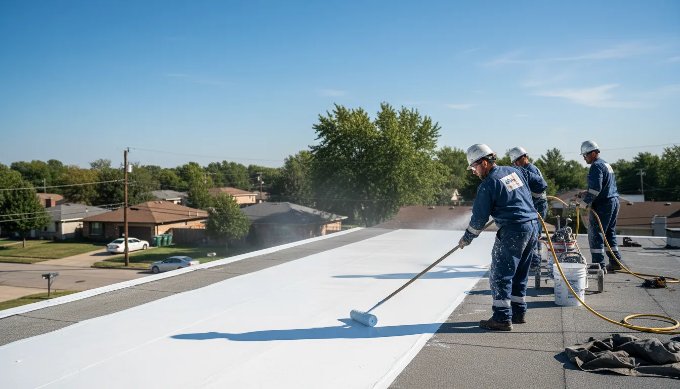 Commercial roof coating in Olivia, MN near me